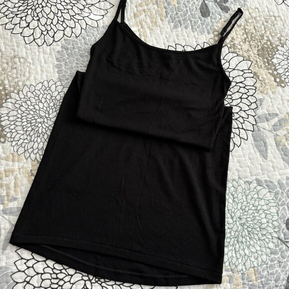 NWOT SKIMS Lounge Mini Slip Dress - Size S - Black - Picture 5 of 6